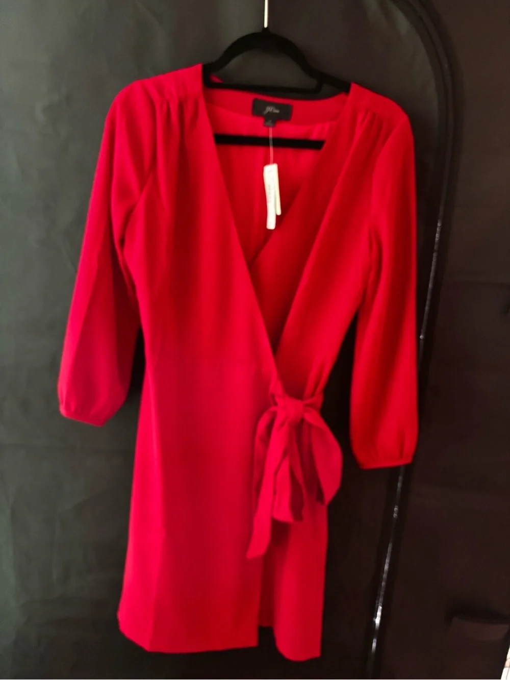 NWT J. Crew Red Wrap Dress